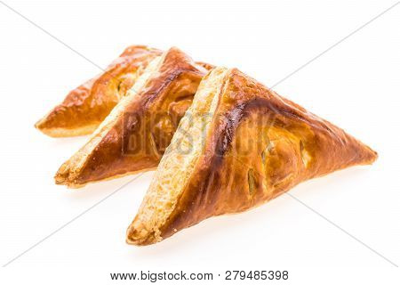 Image Of Chicken Pie Isolated On White Background