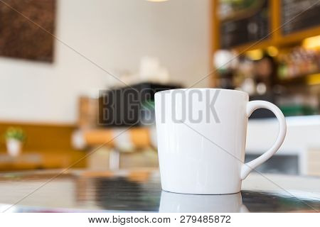 Image Of Coffee Cup On Table In Cafe