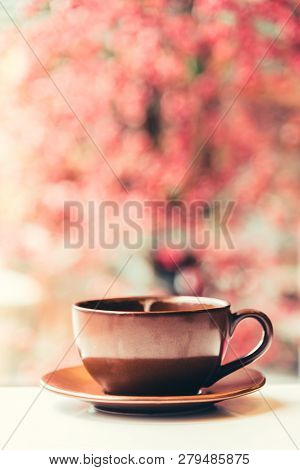 Coffee Cup In Coffee Shop - Vintage Filter