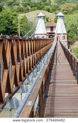 Puente De Occidente Western Bridge In Santa Fe De Antioquia, Colombia
