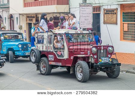 Filandia, Colombia - September 7, 2015: Jeeps Are An Important Part Of Rural Transportation In Colom
