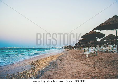 The Mediterranean Sea Tunisia Mahdia. Selective Focus.