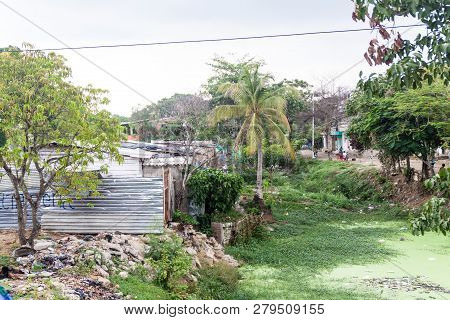 Cartagena, Colombia - August 27, 2015 Impoverished Suburbs Of Cartagena Colombia