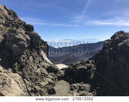 Haleakala Overlook At Haleakala National Park In Maui