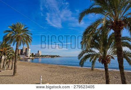Albufereta beach of Alicante in Costa Blanca of Spain