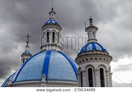 Cupola Of New Cathedral Catedral De La Inmaculada Concepcion , Cuenca, Ecuador