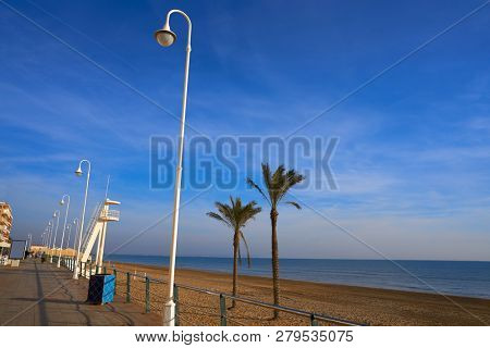 Guardamar del Segura Centre beach in Alicante of Spain at Costa Blanca