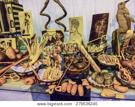 Sharm El Sheikh, Egypt - December 31, 2018: The Food In The Buffet Restaurant At Xperience Sea Breez