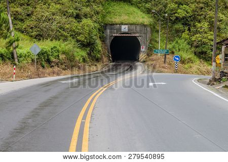 Banos, Ecuador - June 22, 2015: View Of The Road Banos - Puyo Ecuador