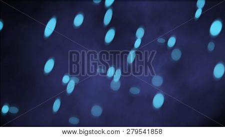 Space With Many Wandering Shiny Lights, Computer Generated Modern Abstract Background, 3d Render