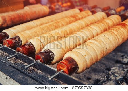 Street Food Bakery Trdelnik Prague, Czech Republic