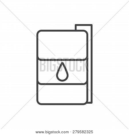 Oil Strorage Tank Outline Icon Vector Design Illustration.