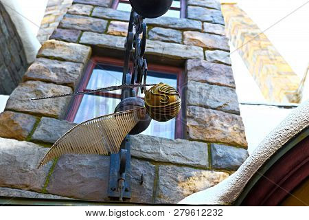 Osaka Japan - 16 Jan 2019: Display Of Quidditch Balls At The Wizarding World Of Harry Potter In Univ