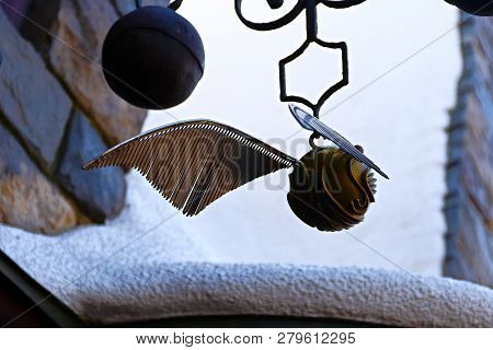 Osaka Japan - 16 Jan 2019: Display Of Quidditch Balls At The Wizarding World Of Harry Potter In Univ