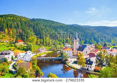 Rozmberk nad Vltavou - Picturesque old small town in Czechia