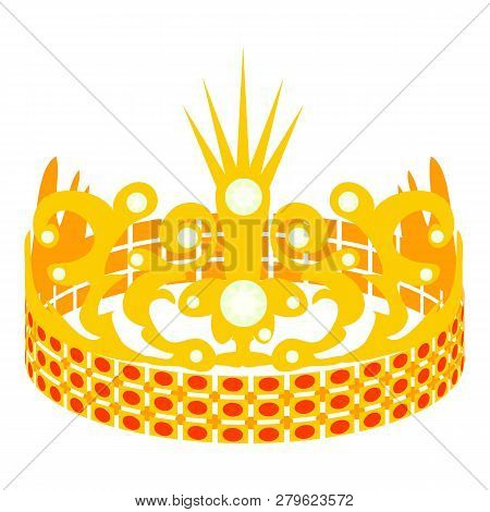 Crown Of The Princess Icon. Cartoon Illustration Of Crown Of The Princess Icon For Web
