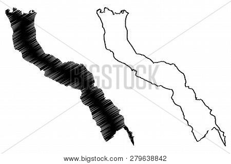 Asyut Governorate (governorates Of Egypt, Arab Republic Of Egypt) Map Vector Illustration, Scribble 