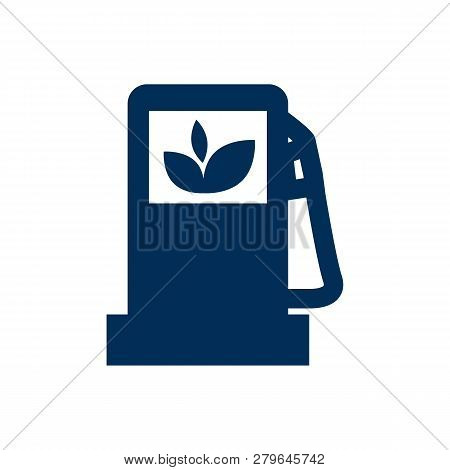 Isolated Eco Gas Station Icon Symbol On Clean Background.  Autorefuelling Element In Trendy Style.