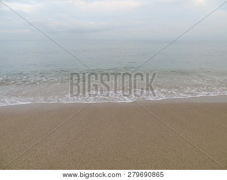 Background Of The Ocean At Sambolo Beach Anyer, Indonesia.