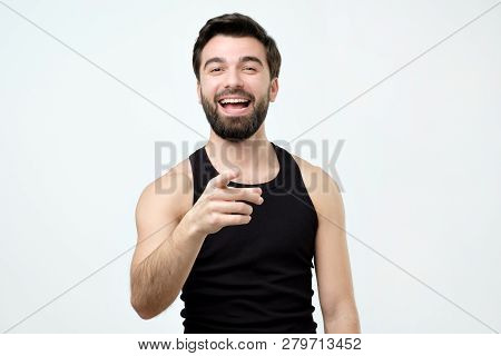 Spanish Man Mocking You Or Laughing On His Friend Joke