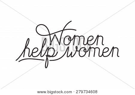Women Help Women Label Isolsted Icon Vector Illustraon Desing