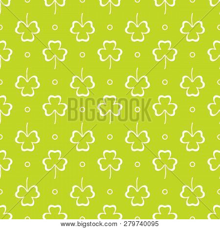 Seamless Pattern Clover Leaves. St. Patrick's Day