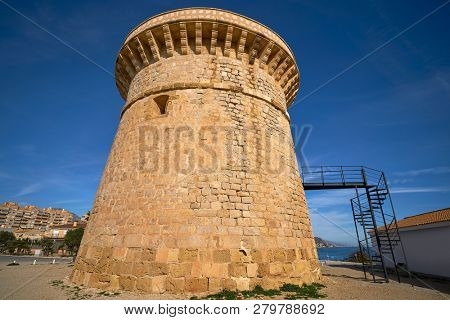 Campello Isleta or illeta Tower in Alicante of Spain