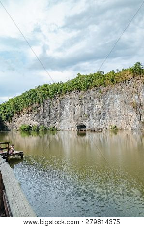 Curitiba - Pr, Brazil - December 16, 2018: View Of The Lake And The Observatory (mirante) On Top Of 