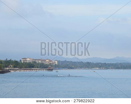 Anyer, Indonesia - June 26, 2018: The Seascape Of Sambolo Beach Anyer.