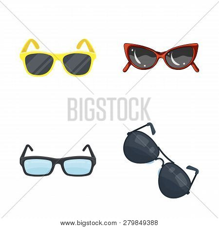 Vector Design Of Summer And Beach Logo. Collection Of Summer And Fashion Stock Vector Illustration.