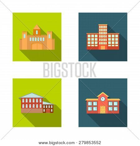 Vector Illustration Of Building And City Sign. Set Of Building And Business Stock Vector Illustratio