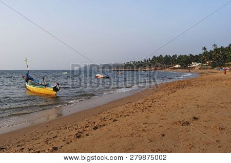 Canacona Beach, Goa, India, December 2008, Tourist At Palolem Beach