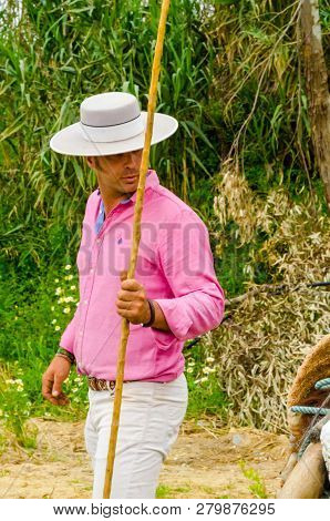 Almayate, Spain - April 21, 2018 Traditional Andalusian Contest Based On The Presentation Of The Abi