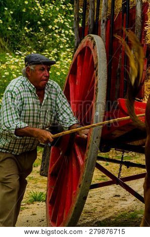 Almayate, Spain - April 21, 2018 Traditional Andalusian Contest Based On The Presentation Of The Abi