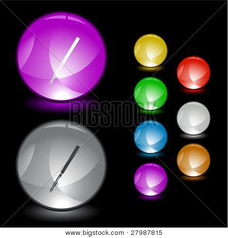 Ruling pen. Vector interface element.