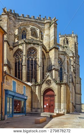 Narbonne Cathedral Is A Roman Catholic Church Located In The Town Of Narbonne, France. The Cathedral