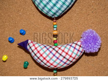 Artificial Bird Made Out Of Colored Handicrafts Elements