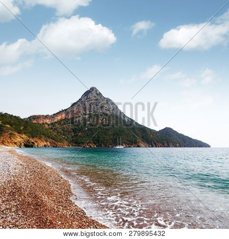 Amazing Mediterranean seascape in Adrasan, Turkey. Landscape photography