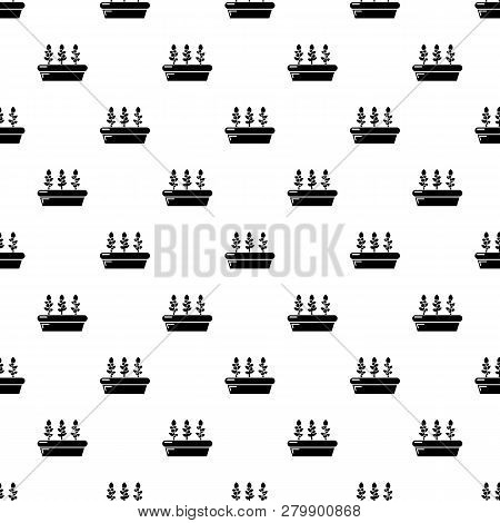 Outdoor Potted Plants Pattern Seamless Repeating For Any Web Design