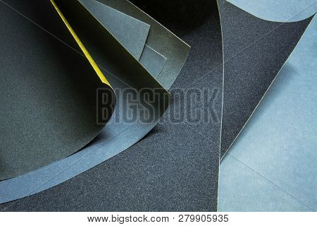 A Set Different Kind Of Grit Of Sandpapers