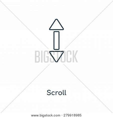 Scroll Icon In Trendy Design Style. Scroll Icon Isolated On White Background. Scroll Vector Icon Sim