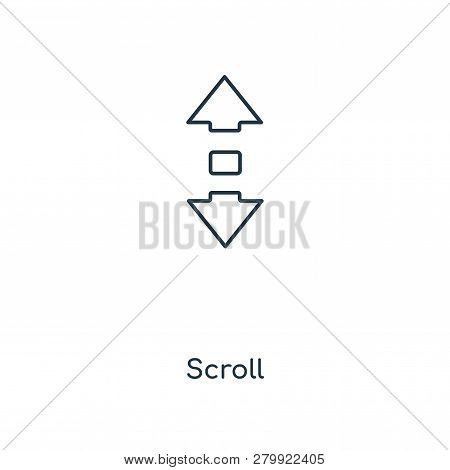 Scroll Icon In Trendy Design Style. Scroll Icon Isolated On White Background. Scroll Vector Icon Sim