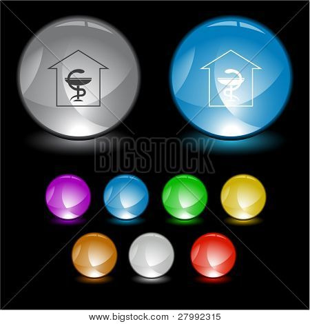 Pharmacy. Vector interface element.