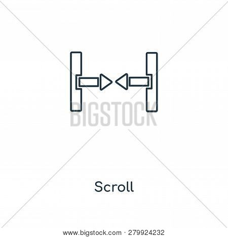 Scroll Icon In Trendy Design Style. Scroll Icon Isolated On White Background. Scroll Vector Icon Sim