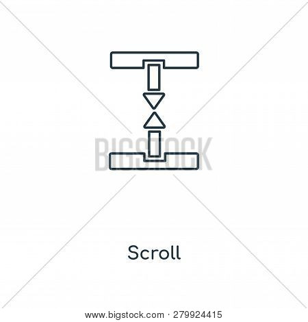 Scroll Icon In Trendy Design Style. Scroll Icon Isolated On White Background. Scroll Vector Icon Sim