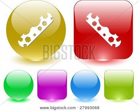 Cycle spanner. Vector interface element.