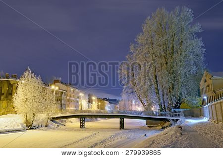 Night City In Winter.