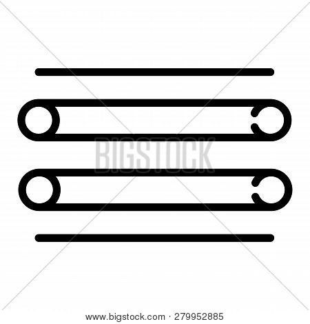 Scaffold Metal Bars Icon. Outline Illustration Of Scaffold Metal Bars Icon For Web Design Isolated O