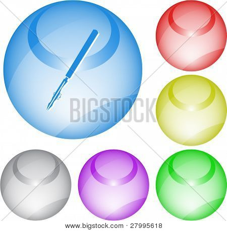 Ruling pen. Vector interface element.