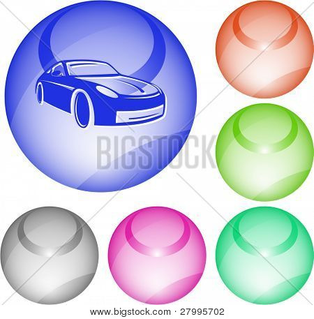 Car. Vector interface element.